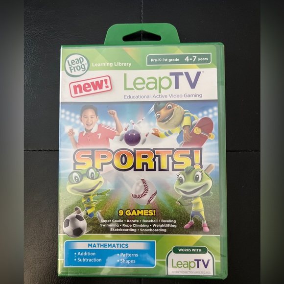 Leap Frog Leap TV SPORTS! 9 Educational Active Video Games (4-7yrs)  New Sealed - Picture 4 of 4